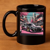 Jdm Tokyo Skyline Retro Japanese Race Car Drift Tuning Gift 11oz C Handle Ceramic Mug