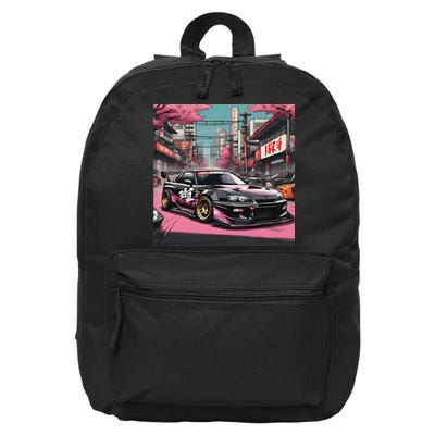 Jdm Tokyo Skyline Retro Japanese Race Car Drift Tuning Gift 16 in Basic Backpack