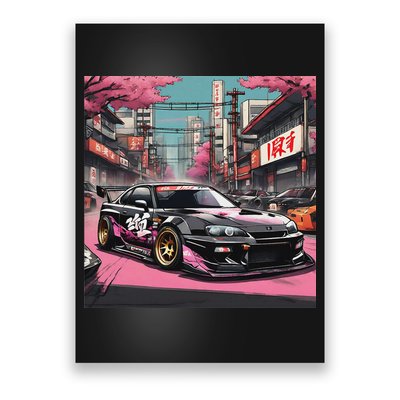 Jdm Tokyo Skyline Retro Japanese Race Car Drift Tuning Gift Poster