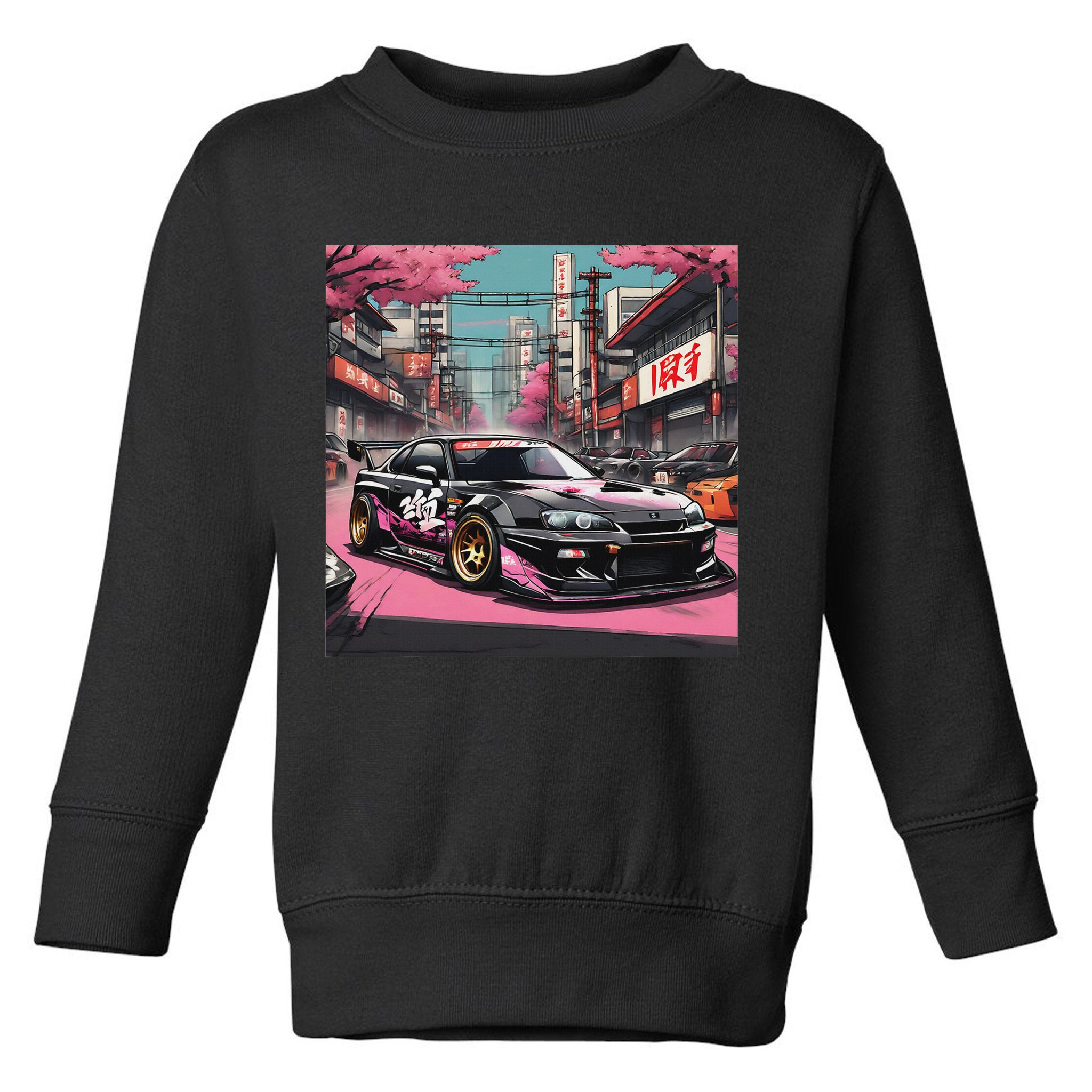 Jdm Tokyo Skyline Retro Japanese Race Car Drift Tuning Gift Toddler Sweatshirt