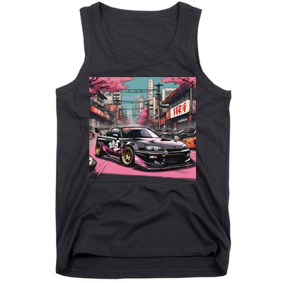 Jdm Tokyo Skyline Retro Japanese Race Car Drift Tuning Gift Tank Top