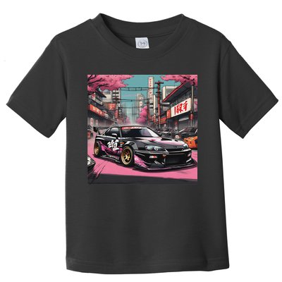 Jdm Tokyo Skyline Retro Japanese Race Car Drift Tuning Gift Toddler T-Shirt