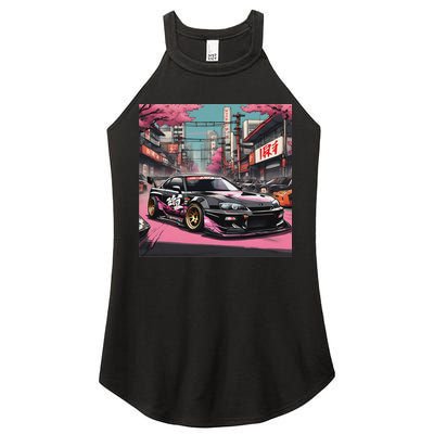 Jdm Tokyo Skyline Retro Japanese Race Car Drift Tuning Gift Women's Perfect Tri Rocker Tank