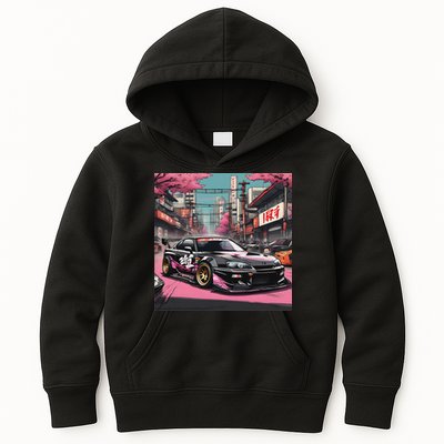 Jdm Tokyo Skyline Retro Japanese Race Car Drift Tuning Gift Kids Hoodie