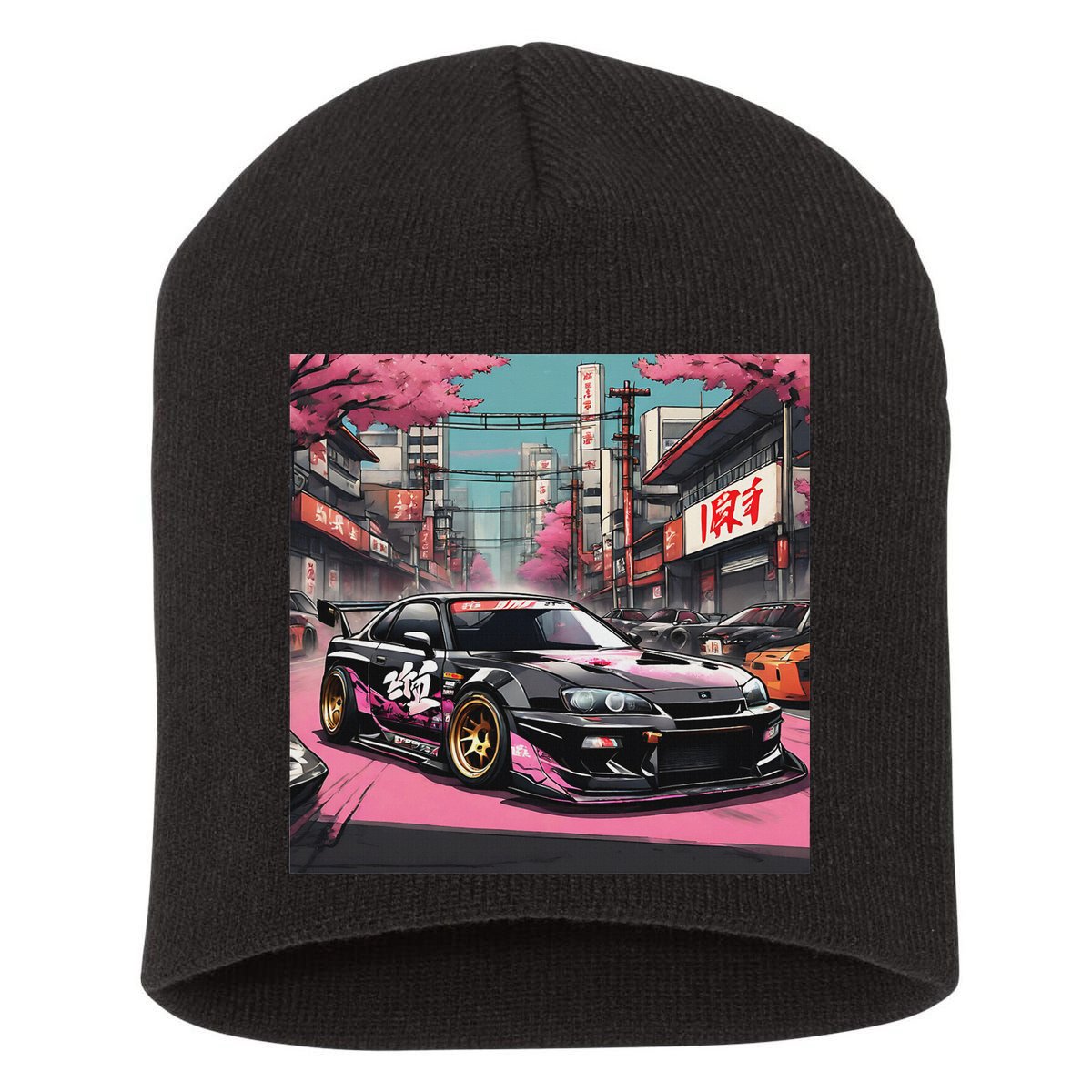 Jdm Tokyo Skyline Retro Japanese Race Car Drift Tuning Gift Short Acrylic Beanie