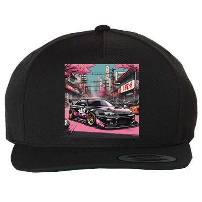 Jdm Tokyo Skyline Retro Japanese Race Car Drift Tuning Gift Wool Snapback Cap