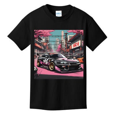 Jdm Tokyo Skyline Retro Japanese Race Car Drift Tuning Gift Kids T-Shirt