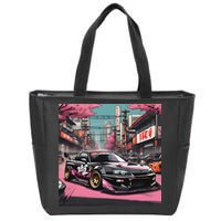 Jdm Tokyo Skyline Retro Japanese Race Car Drift Tuning Gift Zip Tote Bag