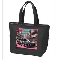 Jdm Tokyo Skyline Retro Japanese Race Car Drift Tuning Gift Zip Tote Bag