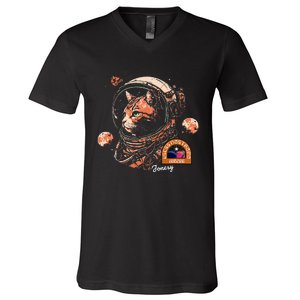 Jonesy The Space Cat V-Neck T-Shirt