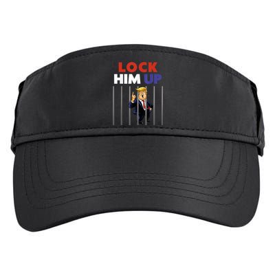 Jail Trump Shirt Lock Him Up Anti Trump Adult Drive Performance Visor