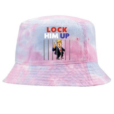 Jail Trump Shirt Lock Him Up Anti Trump Tie-Dyed Bucket Hat