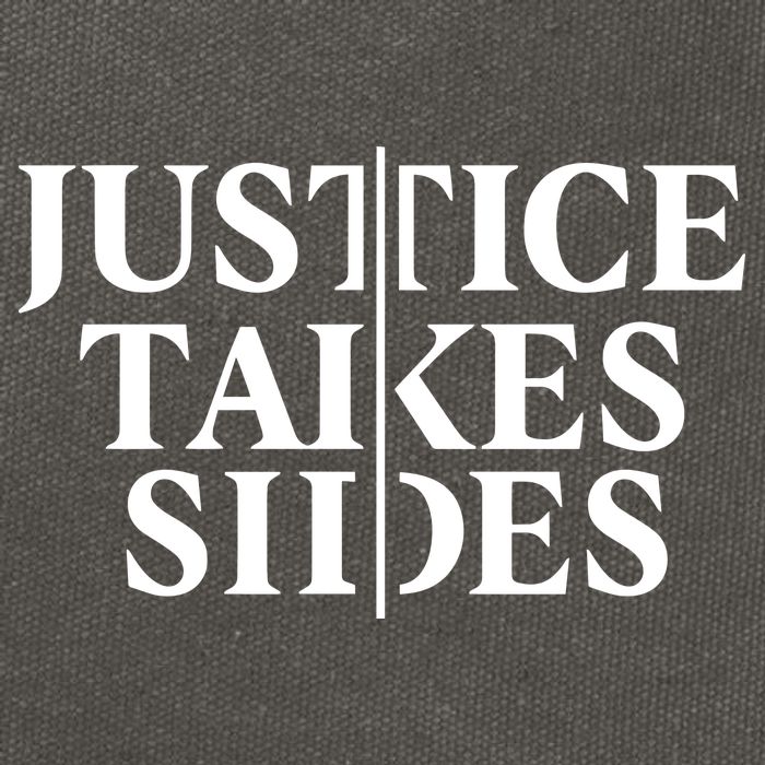 Justice Takes Sides Cotton Canvas Backpack