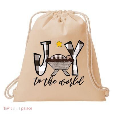 Joy To The World Baby Jesus In The Manger Drawstring Bag