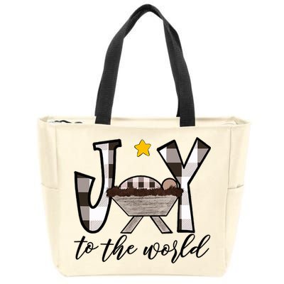 Joy To The World Baby Jesus In The Manger Zip Tote Bag