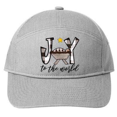 Joy To The World Baby Jesus In The Manger 7-Panel Snapback Hat