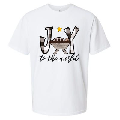 Joy To The World Baby Jesus In The Manger Sueded Cloud Jersey T-Shirt