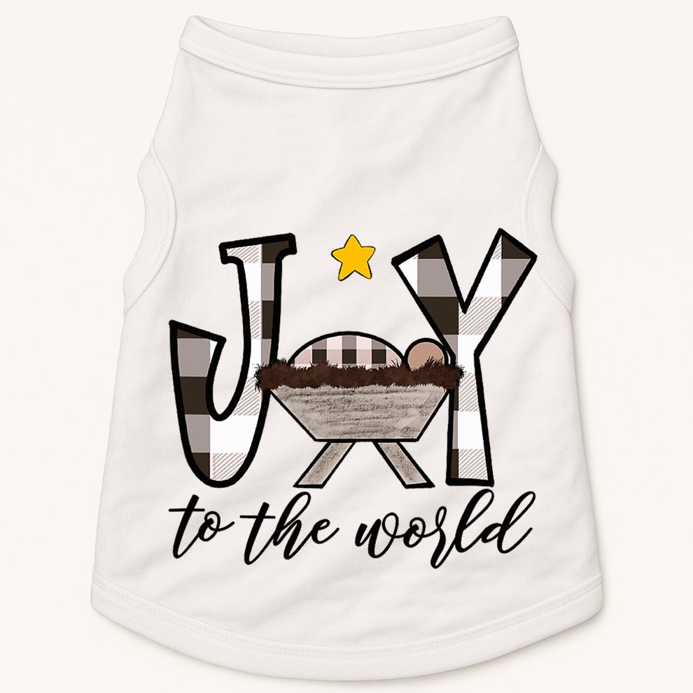 Joy To The World Baby Jesus In The Manger Doggie Tank