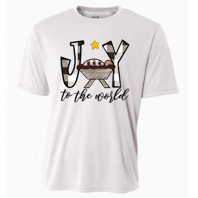 Joy To The World Baby Jesus In The Manger Cooling Performance Crew T-Shirt