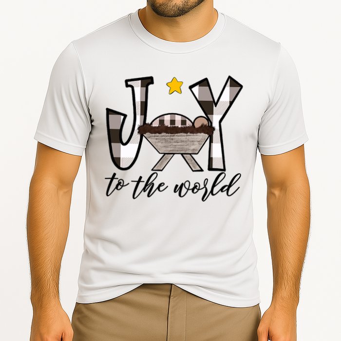 Joy To The World Baby Jesus In The Manger Cooling Performance Crew T-Shirt