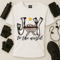 Joy To The World Baby Jesus In The Manger Cooling Performance Crew T-Shirt