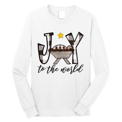 Joy To The World Baby Jesus In The Manger Long Sleeve Shirt