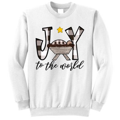 Joy To The World Baby Jesus In The Manger Sweatshirt