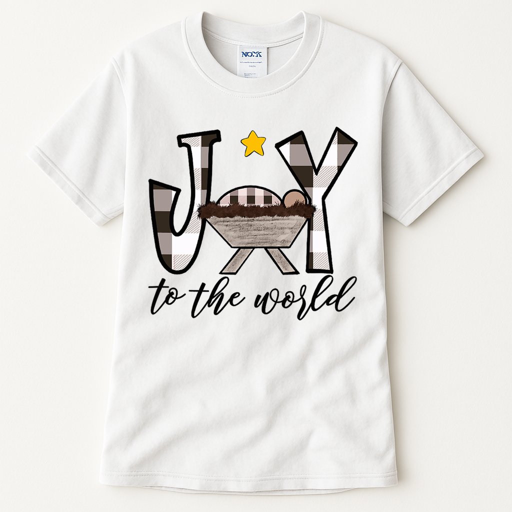 Joy To The World Baby Jesus In The Manger Tall T-Shirt