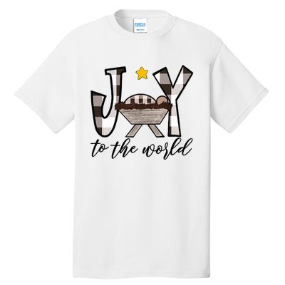 Joy To The World Baby Jesus In The Manger Tall T-Shirt