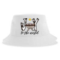 Joy To The World Baby Jesus In The Manger Sustainable Bucket Hat
