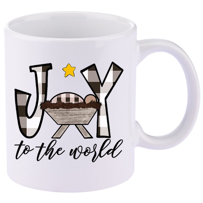Joy To The World Baby Jesus In The Manger 11oz C Handle Ceramic Mug
