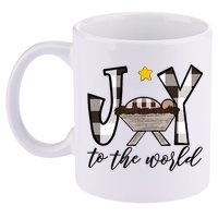 Joy To The World Baby Jesus In The Manger 11oz C Handle Ceramic Mug