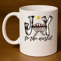 Joy To The World Baby Jesus In The Manger 11oz C Handle Ceramic Mug