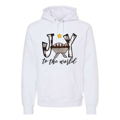 Joy To The World Baby Jesus In The Manger Premium Hoodie