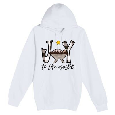 Joy To The World Baby Jesus In The Manger Premium Pullover Hoodie