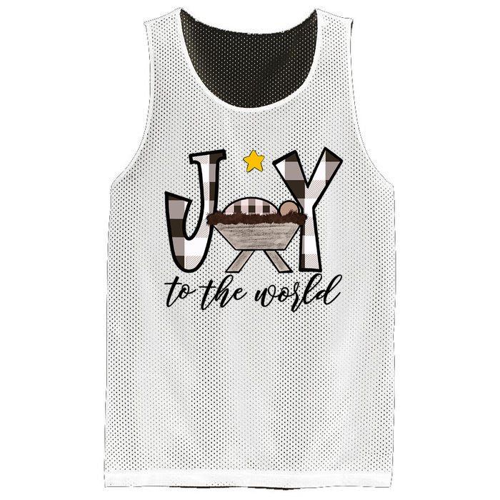 Joy To The World Baby Jesus In The Manger Mesh Reversible Basketball Jersey Tank