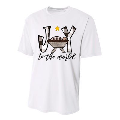 Joy To The World Baby Jesus In The Manger Performance Sprint T-Shirt