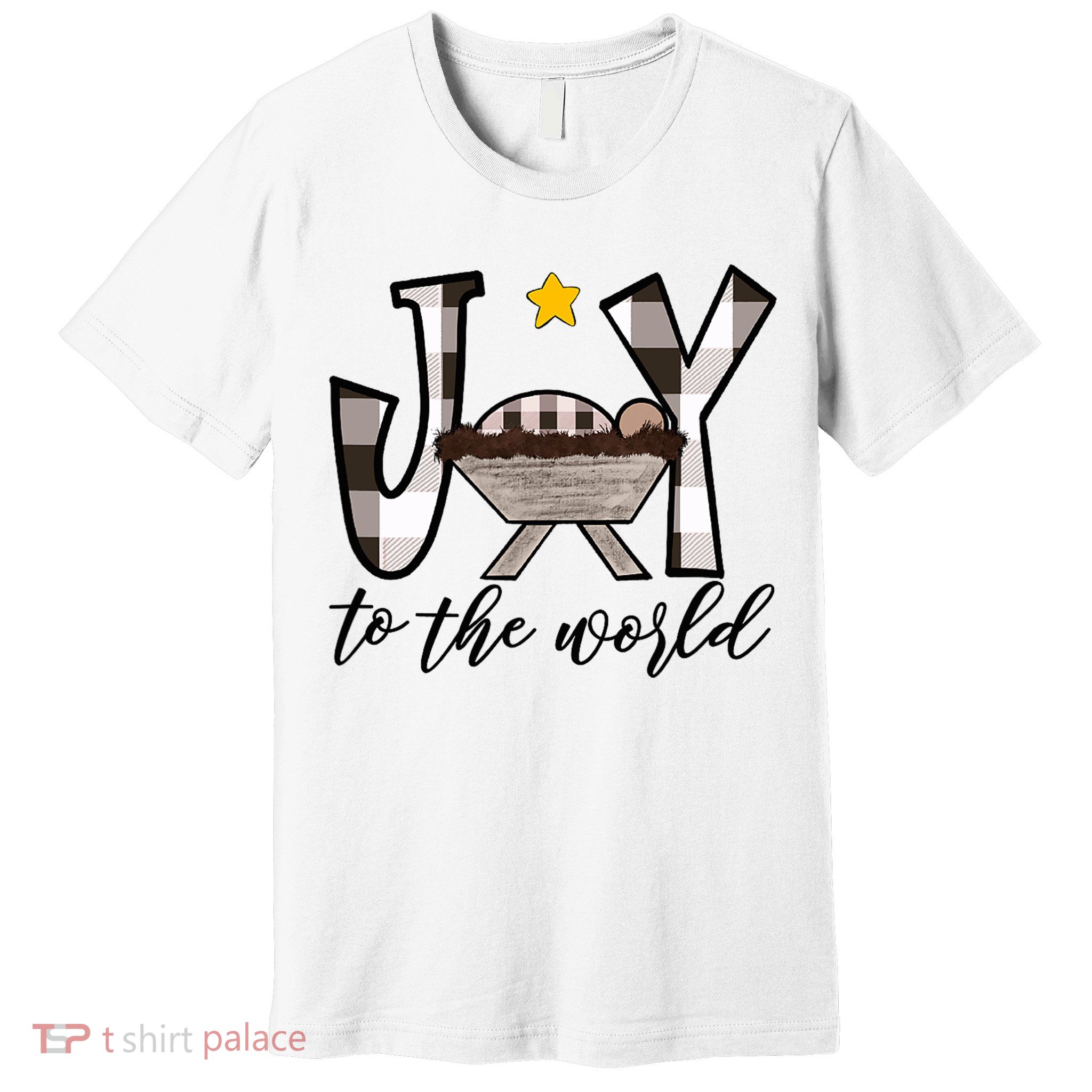 Joy To The World Baby Jesus In The Manger Premium T-Shirt