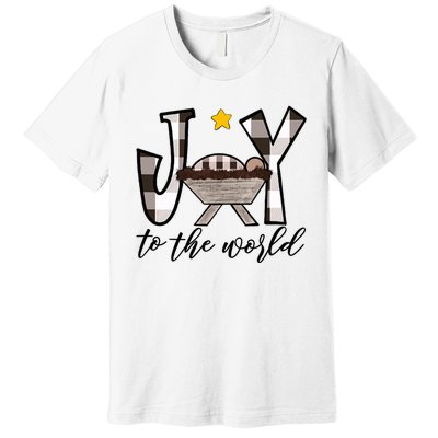 Joy To The World Baby Jesus In The Manger Premium T-Shirt