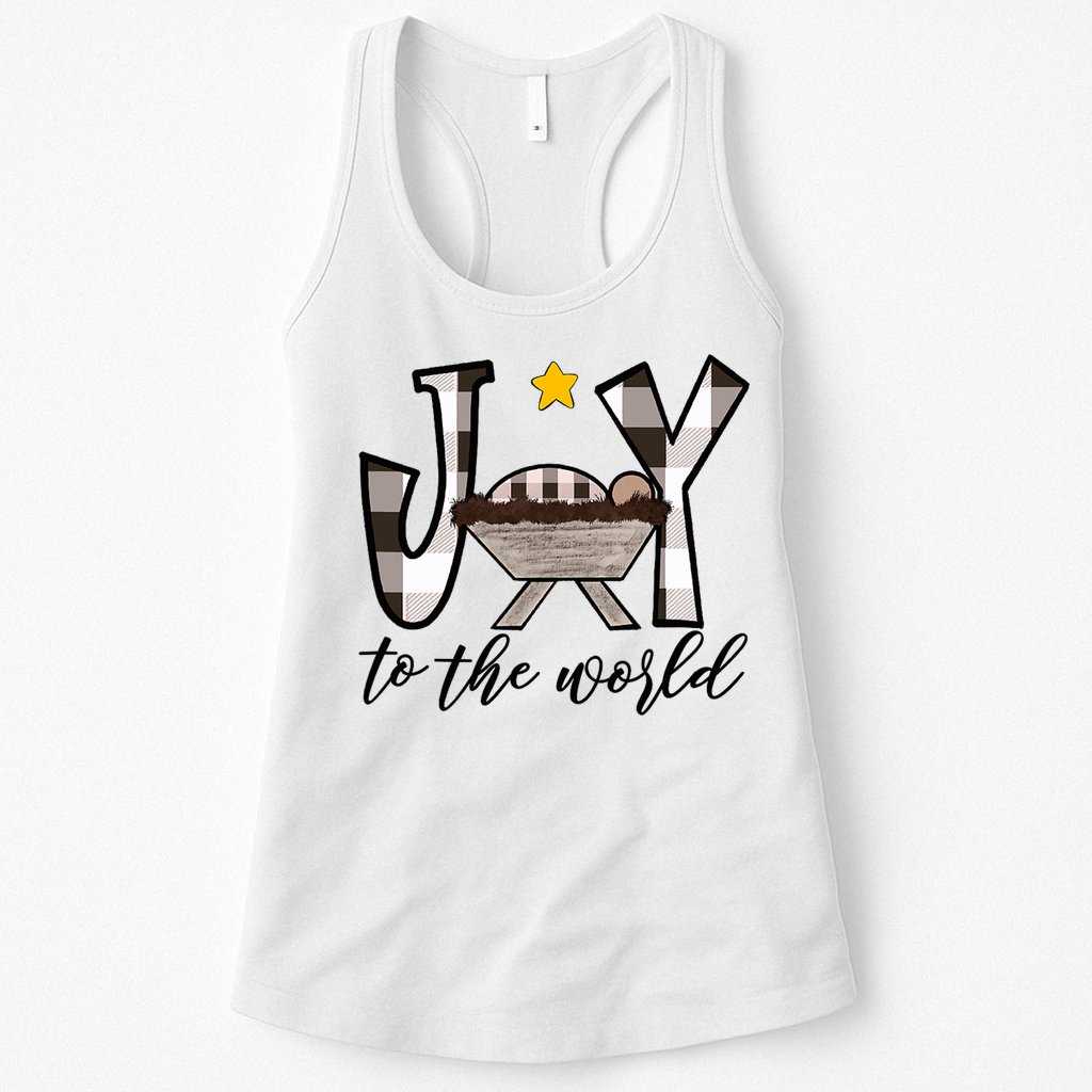 Joy To The World Baby Jesus In The Manger Womens Tank Top