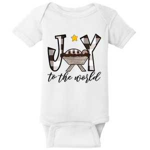 Joy To The World Baby Jesus In The Manger Baby Bodysuit