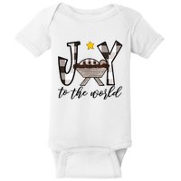 Joy To The World Baby Jesus In The Manger Baby Bodysuit