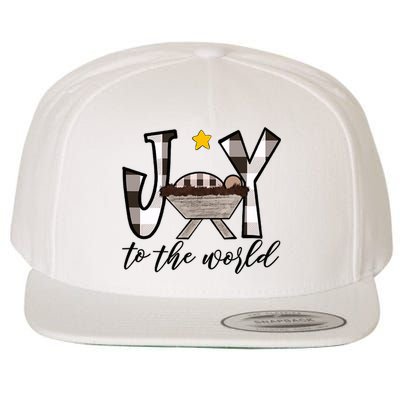 Joy To The World Baby Jesus In The Manger Wool Snapback Cap