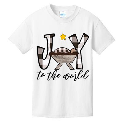 Joy To The World Baby Jesus In The Manger Kids T-Shirt