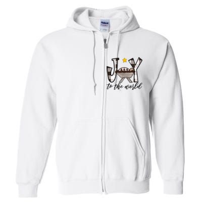 Joy To The World Baby Jesus In The Manger Full Zip Hoodie