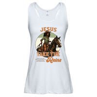 Jesus Take The Reins Christian Black Cowgirl Western Ladies Essential Flowy Tank