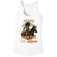 Jesus Take The Reins Christian Black Cowgirl Western Ladies PosiCharge Competitor Racerback Tank