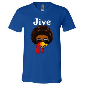 Jive Thanksgiving Turkey Day Funny Family Costume V-Neck T-Shirt