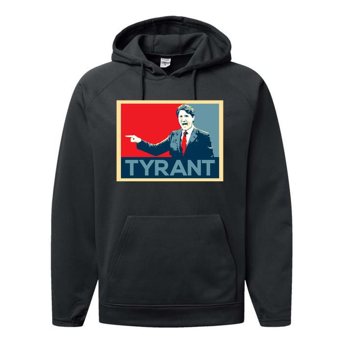 Justin Trudeau Tyrant Performance Fleece Hoodie