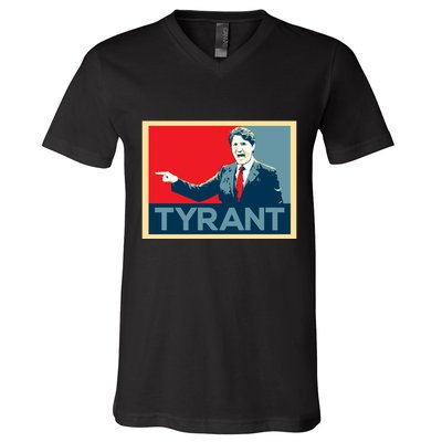 Justin Trudeau Tyrant V-Neck T-Shirt